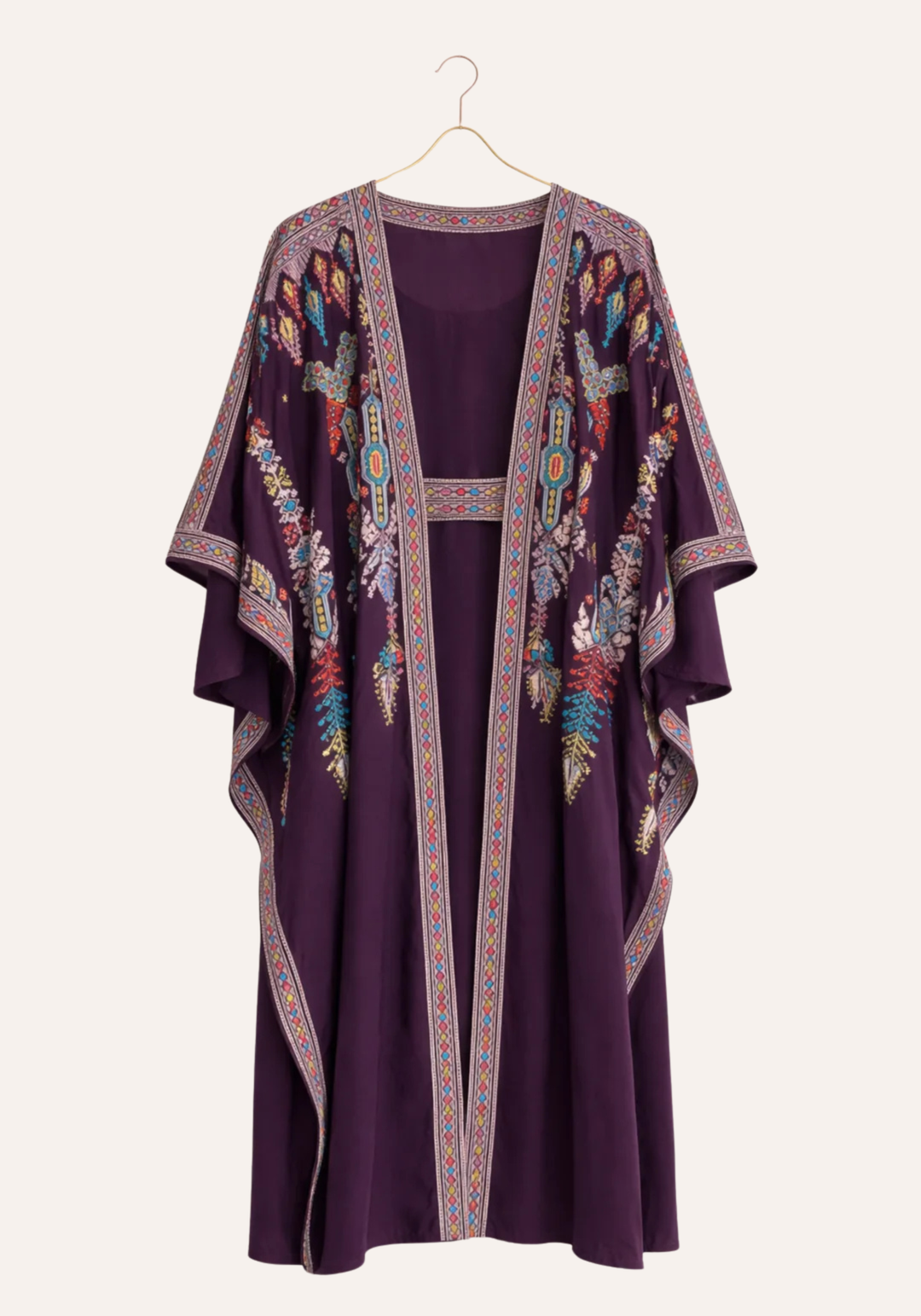 Long Sleeve Long Night Gown And Long Robe