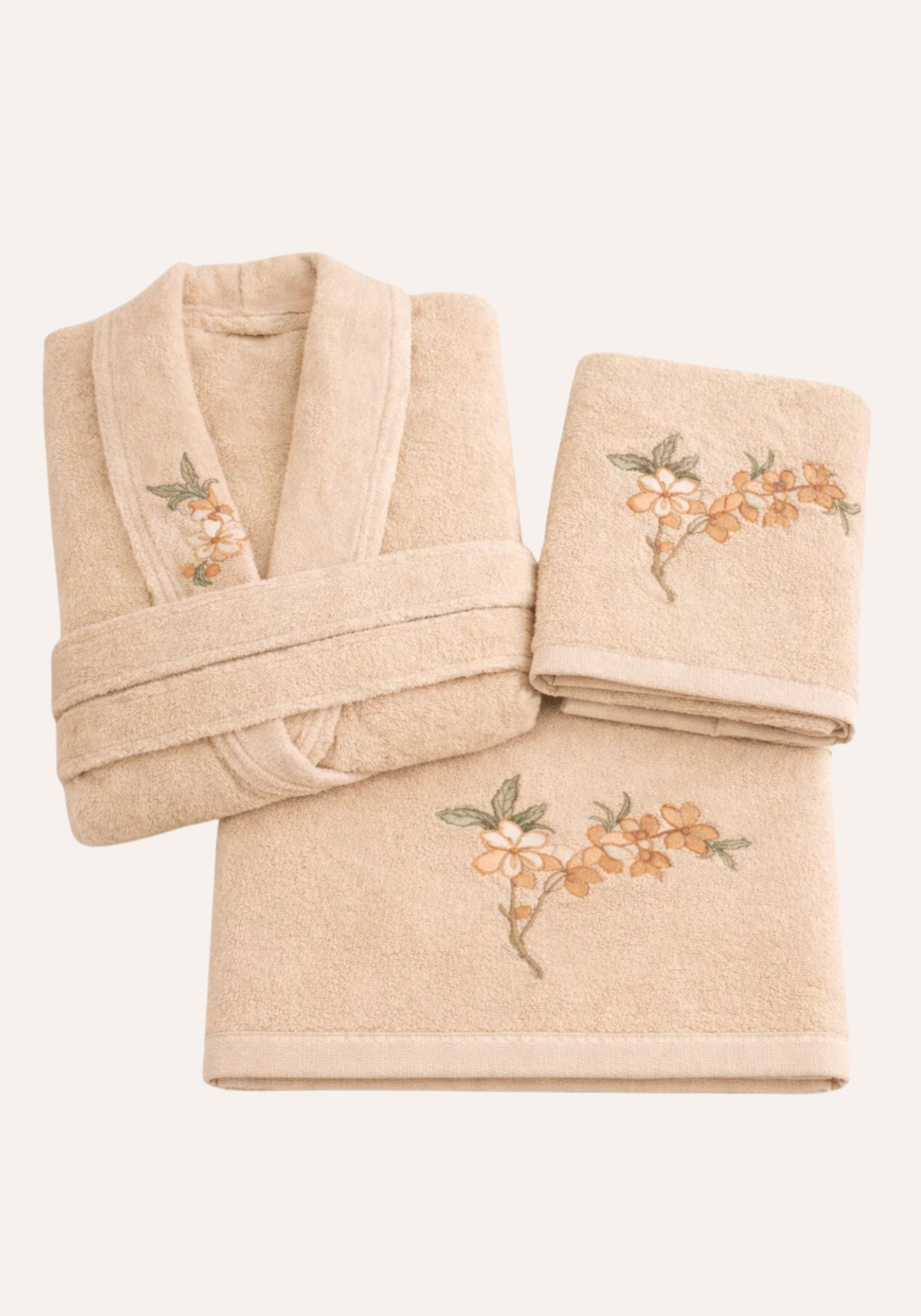 3 Piece Single Bamboo Bathrobe Set