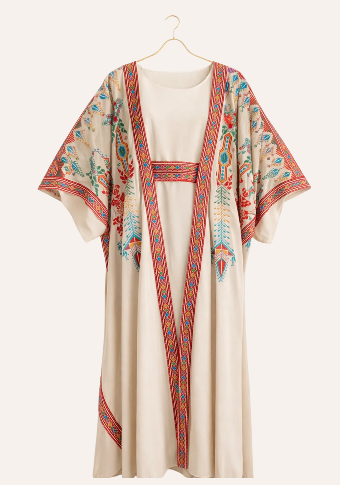 Long Sleeve Long Night Gown And Long Robe