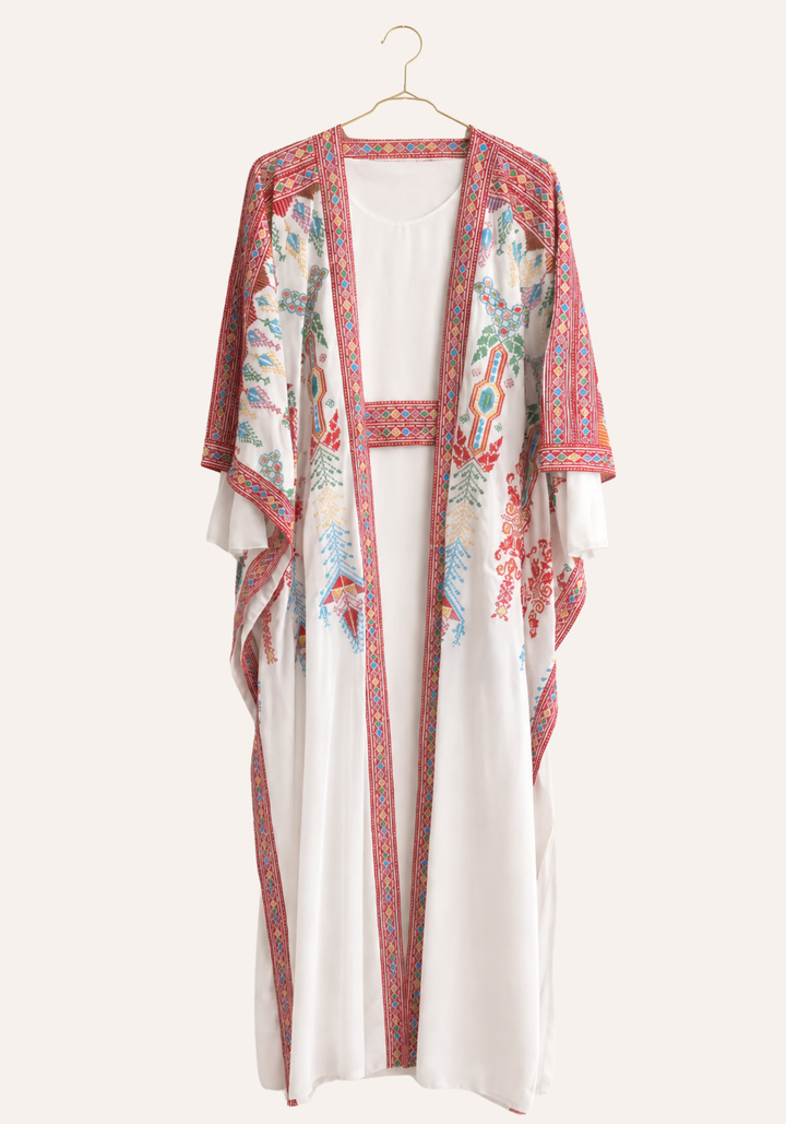 Long Sleeve Long Night Gown And Long Robe
