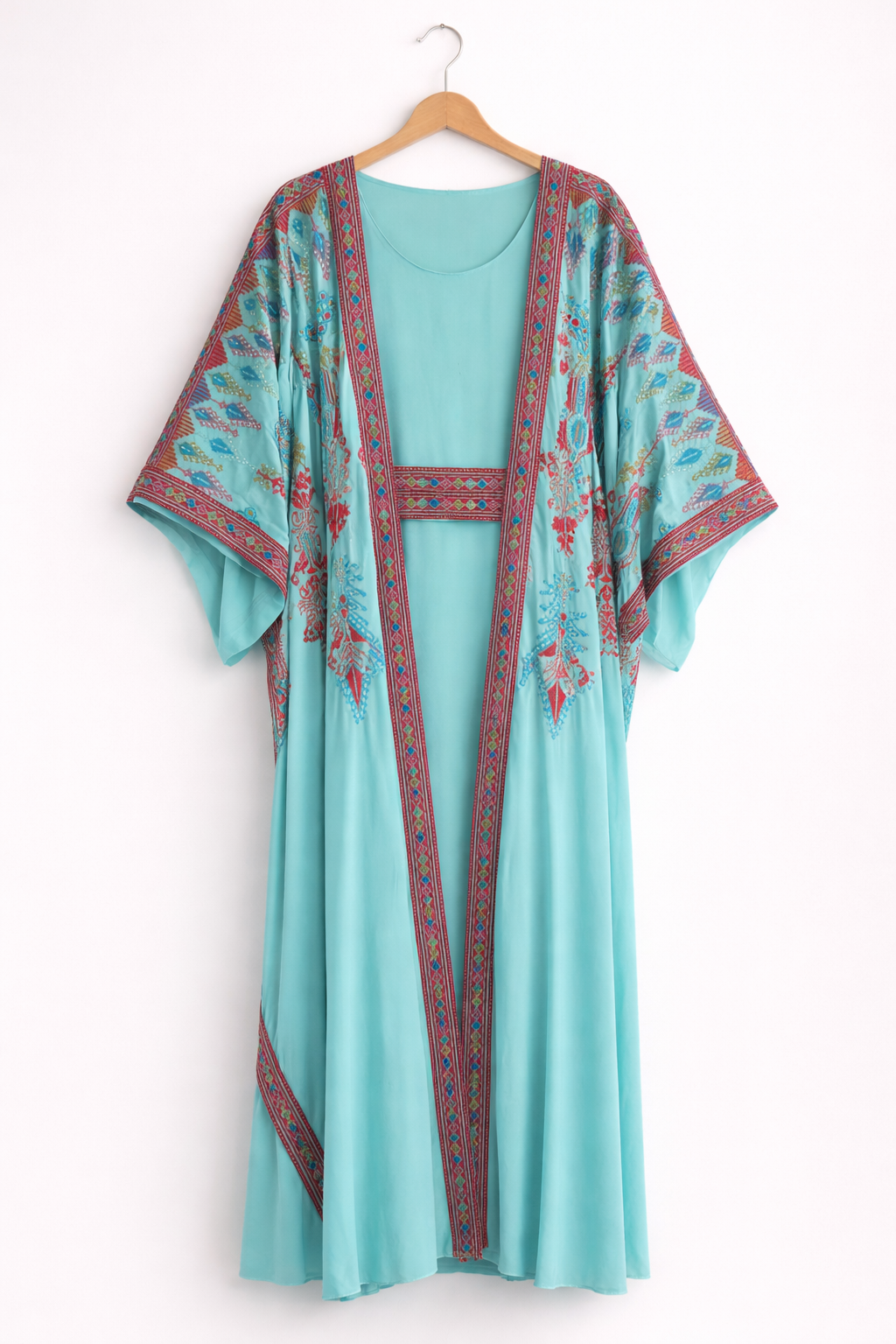 Long Sleeve Long Night Gown And Long Robe