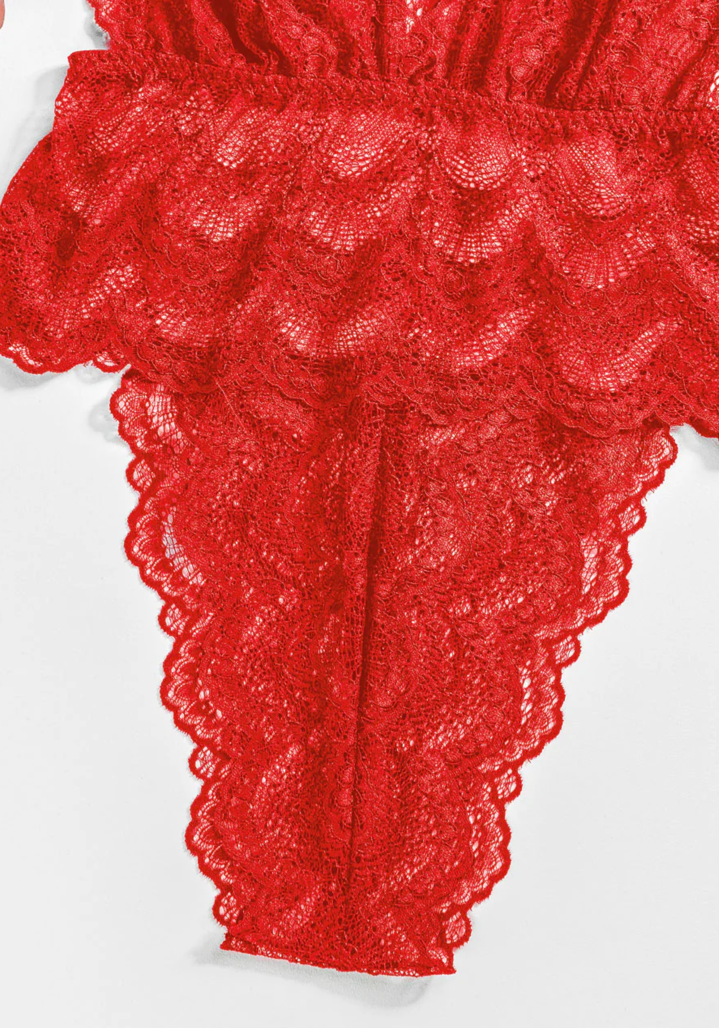 Lingerie Teddies: Full Dantel Bodysuit With Multiple Straps At The Back
