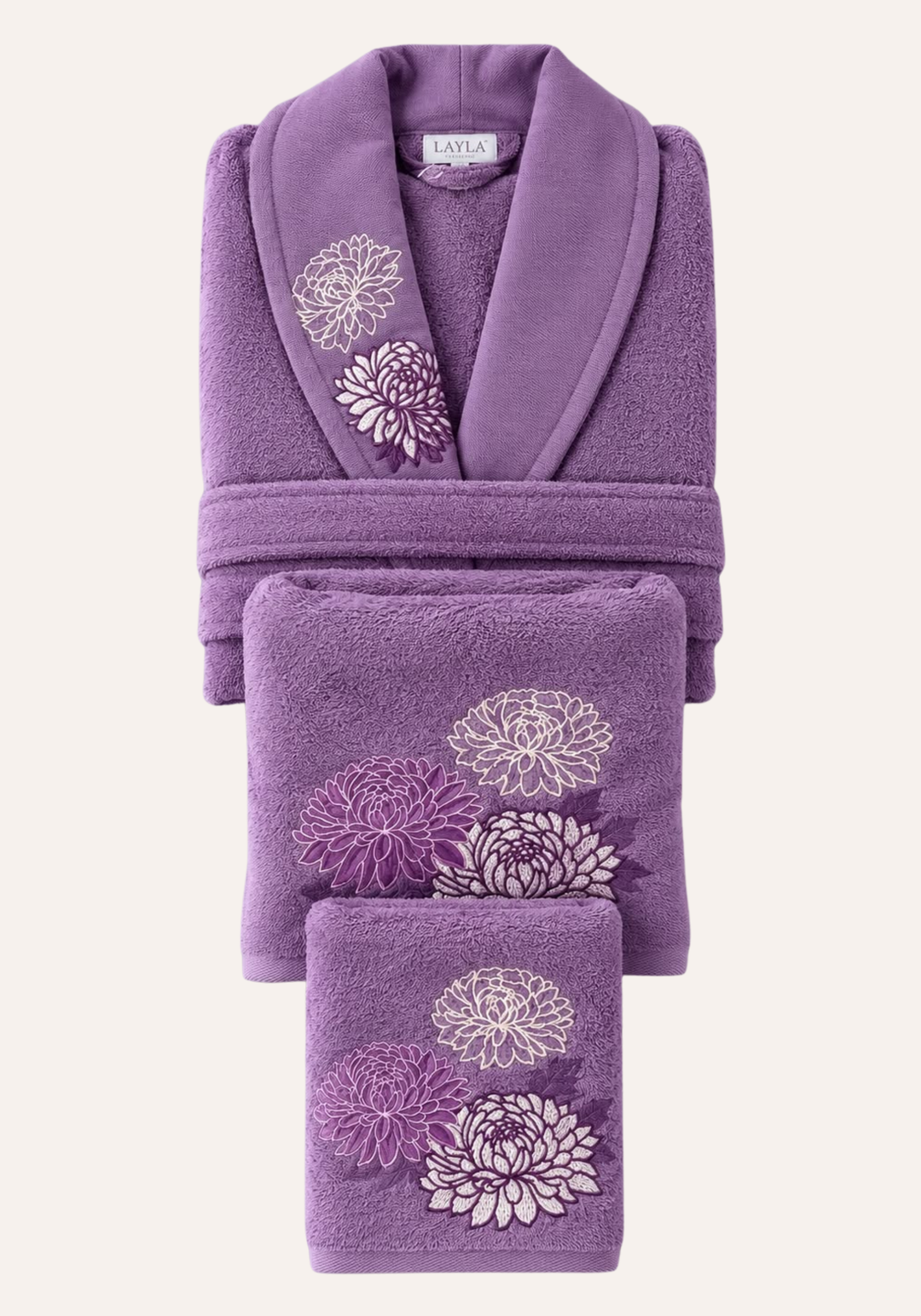 3 Pieces Single Bathrobe Set