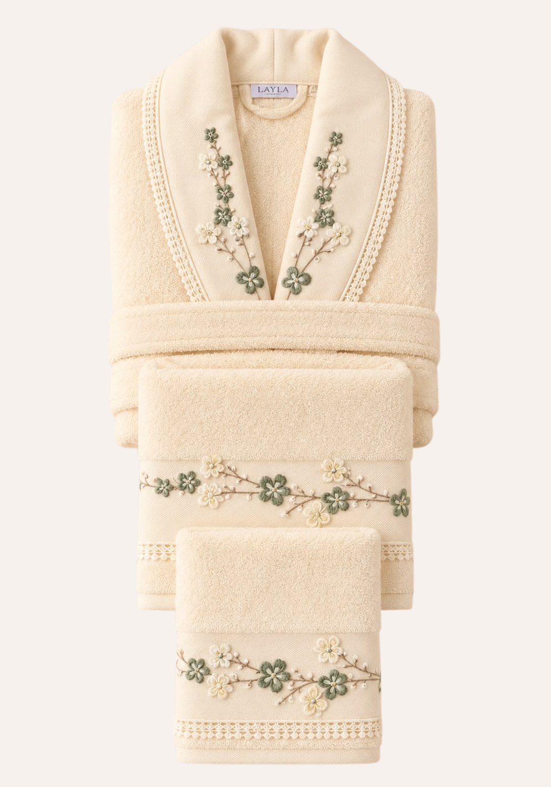 3 Pieces Single Bathrobe Set