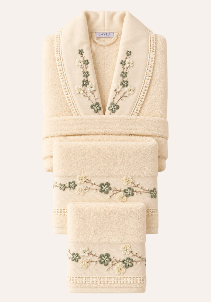 3 Pieces Single Bathrobe Set