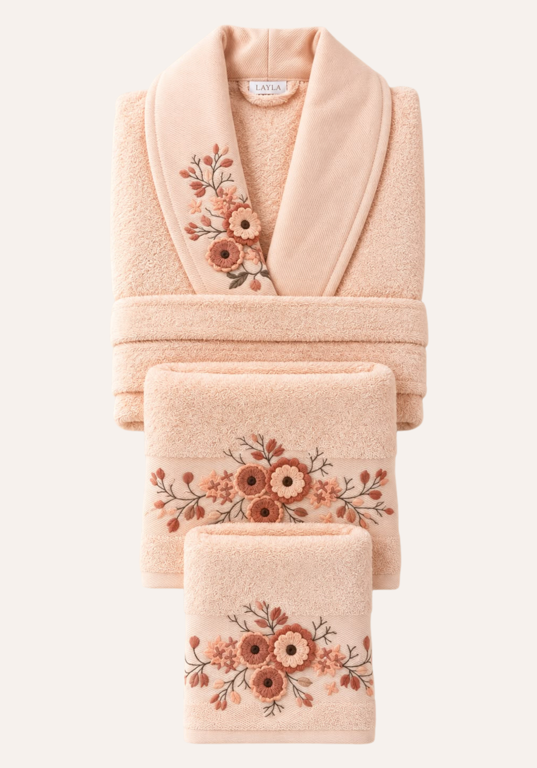 3 Pieces Single Bathrobe Set