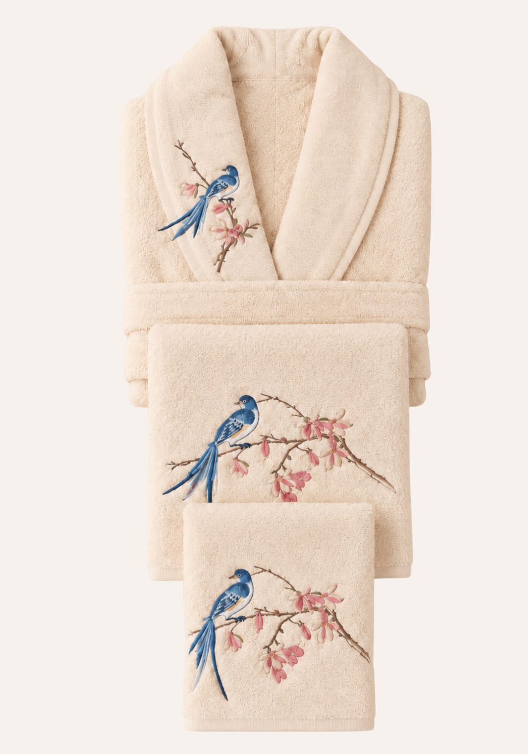 3 Pieces Single Bathrobe Set