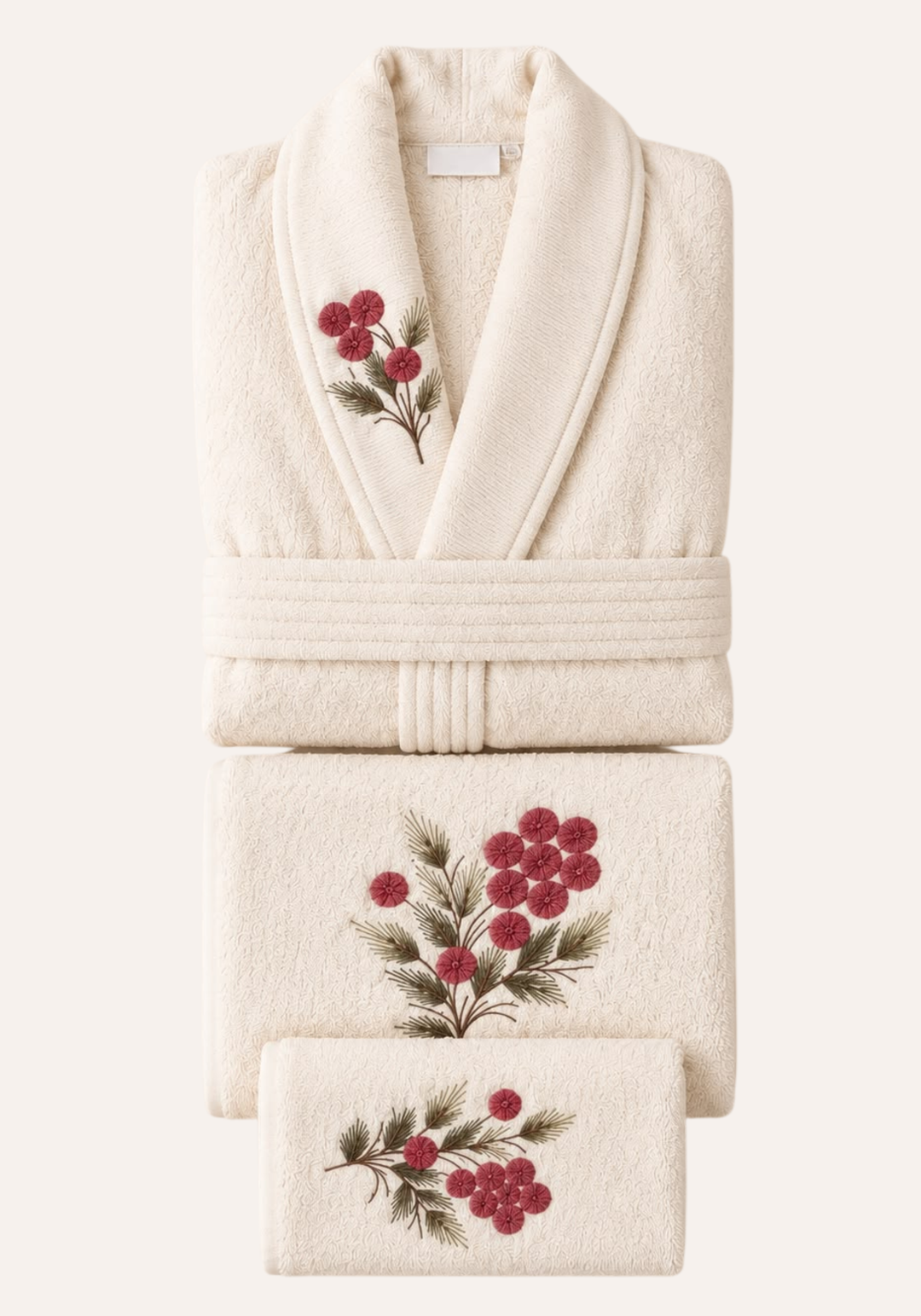3 Pieces Single Bathrobe Set