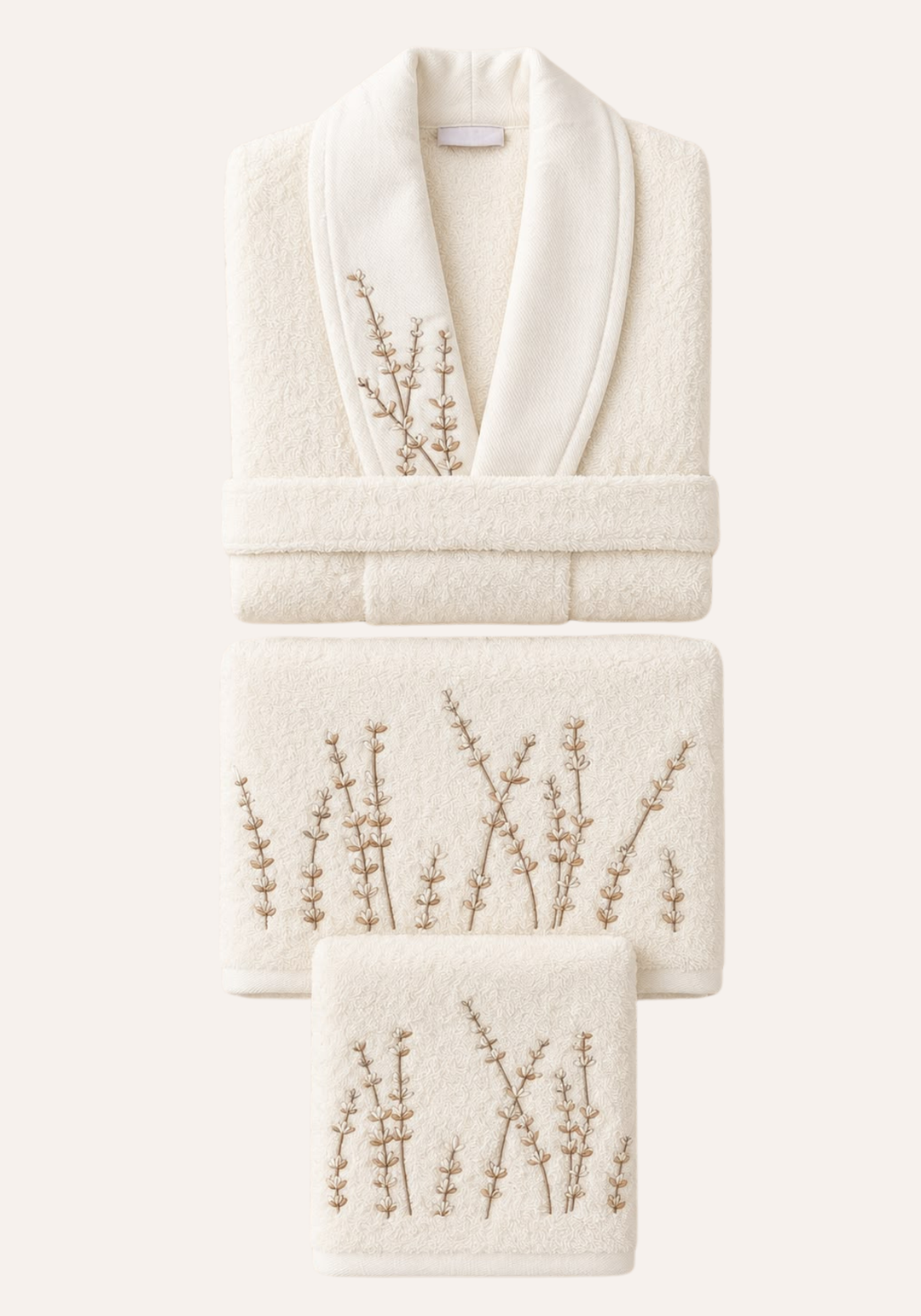 3 Pieces Single Bathrobe Set