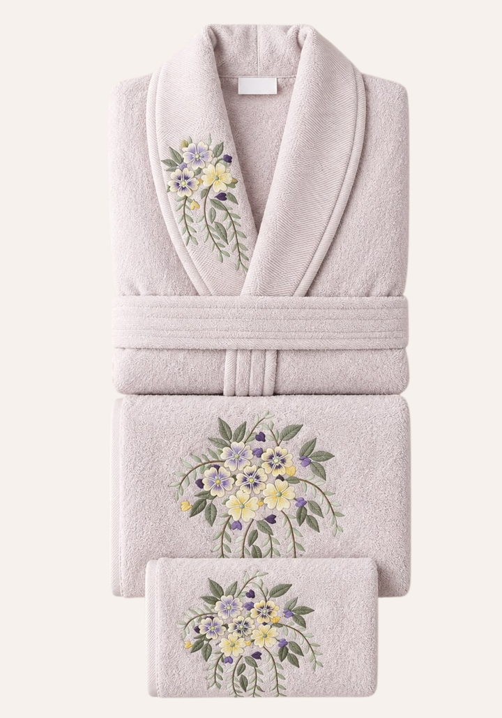 3 Pieces Single Bathrobe Set