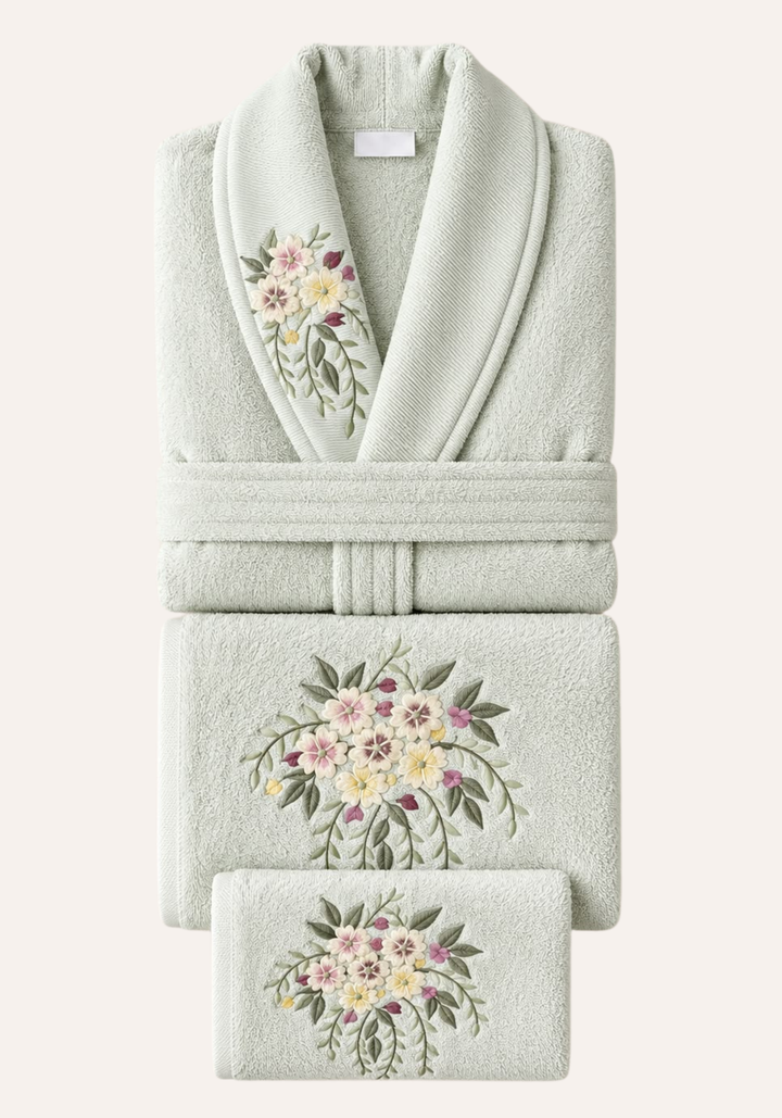 3 Pieces Single Bathrobe Set