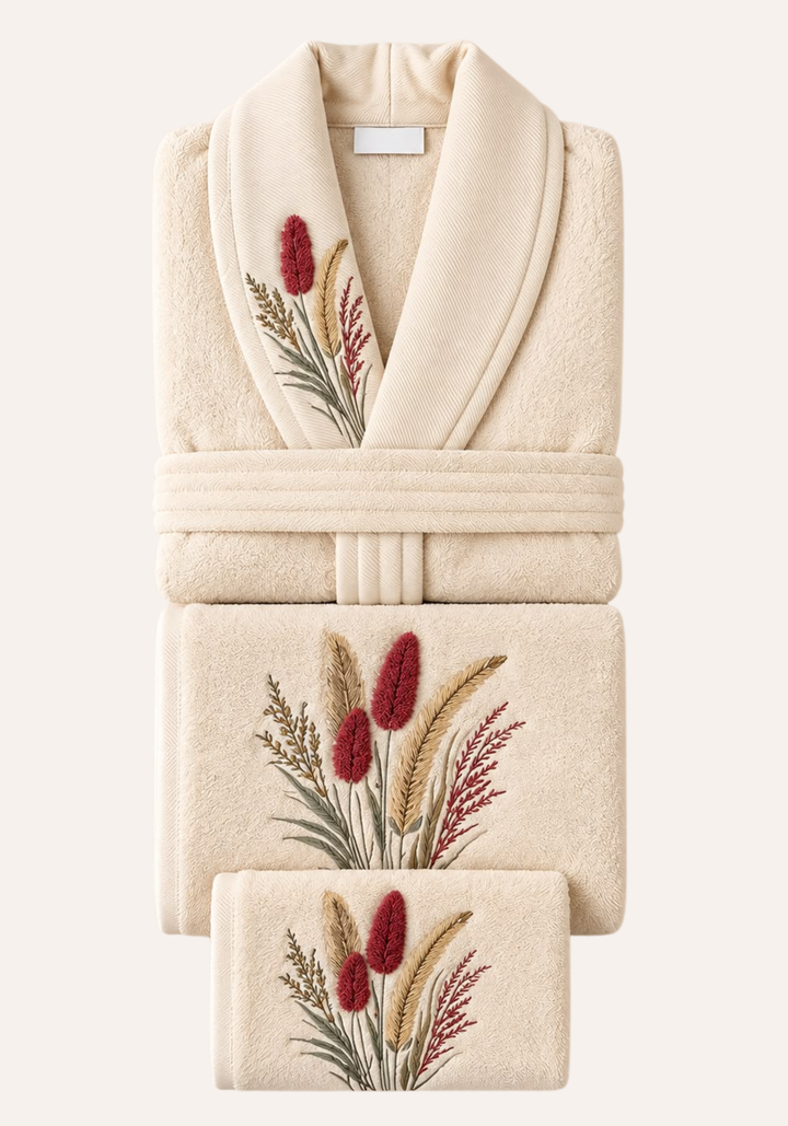 3 Pieces Single Bathrobe Set
