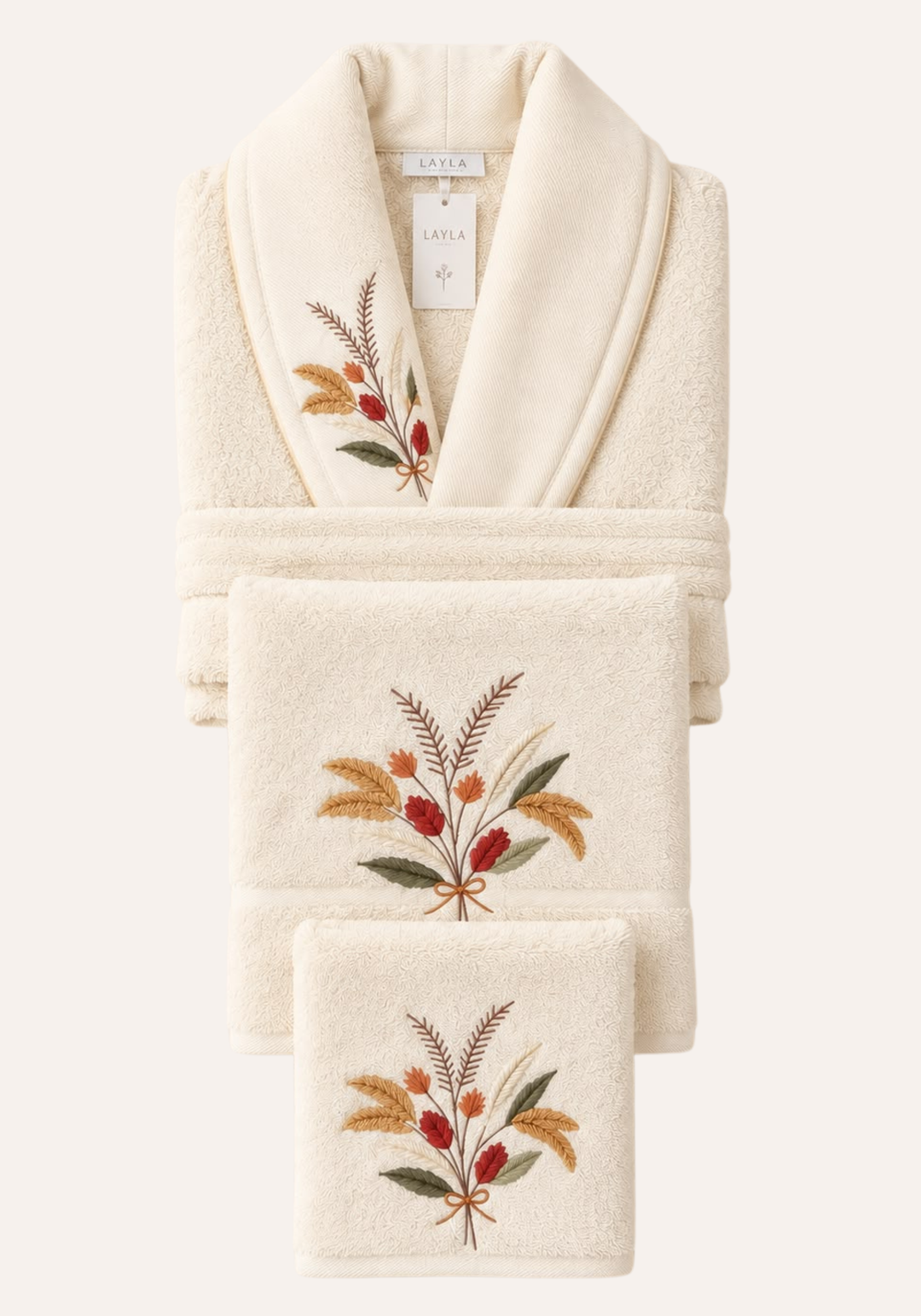 3 Pieces Single Bathrobe Set