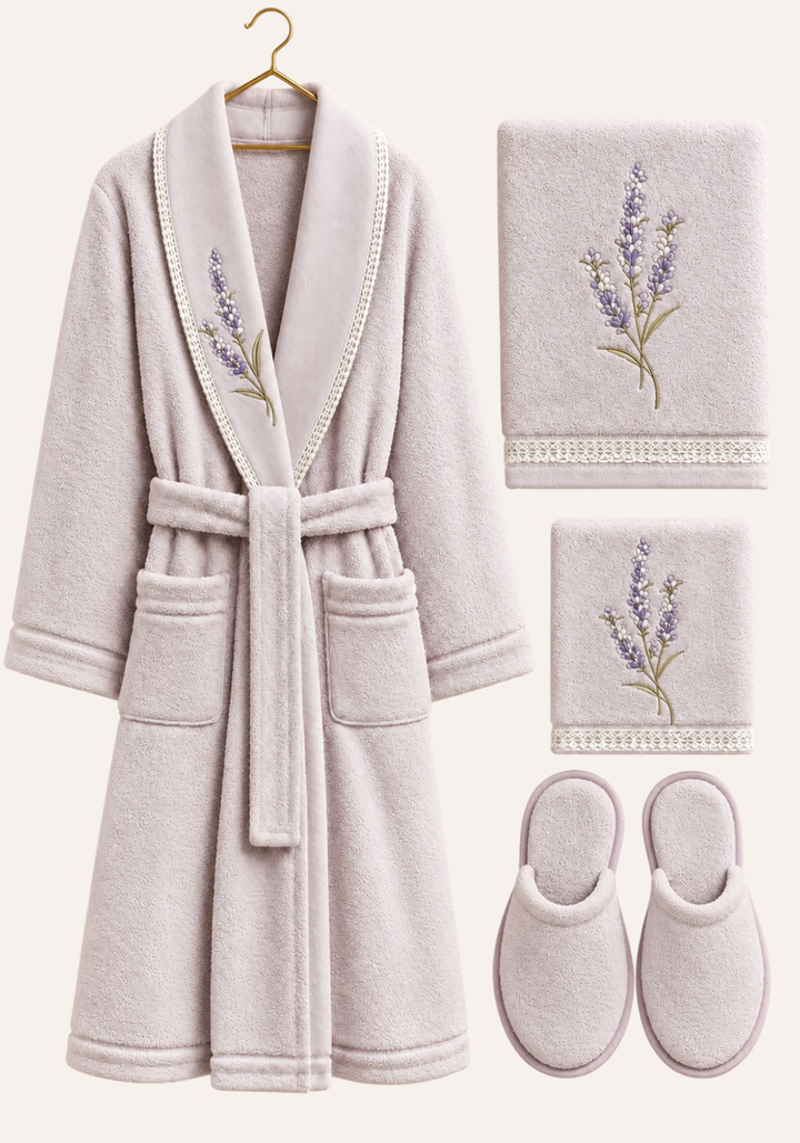 4 Pieces Single Bathrobe Set
