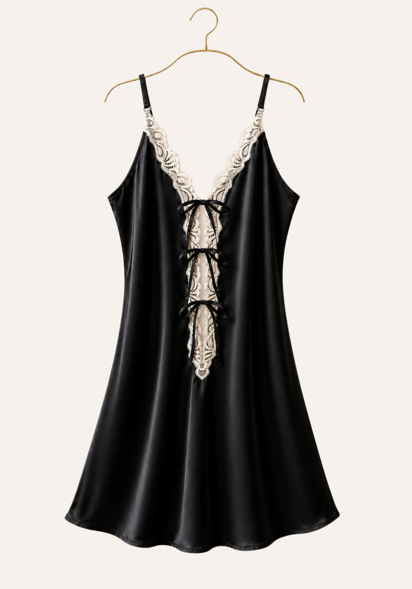 Shoulder Strap Babydoll With Lace Detail