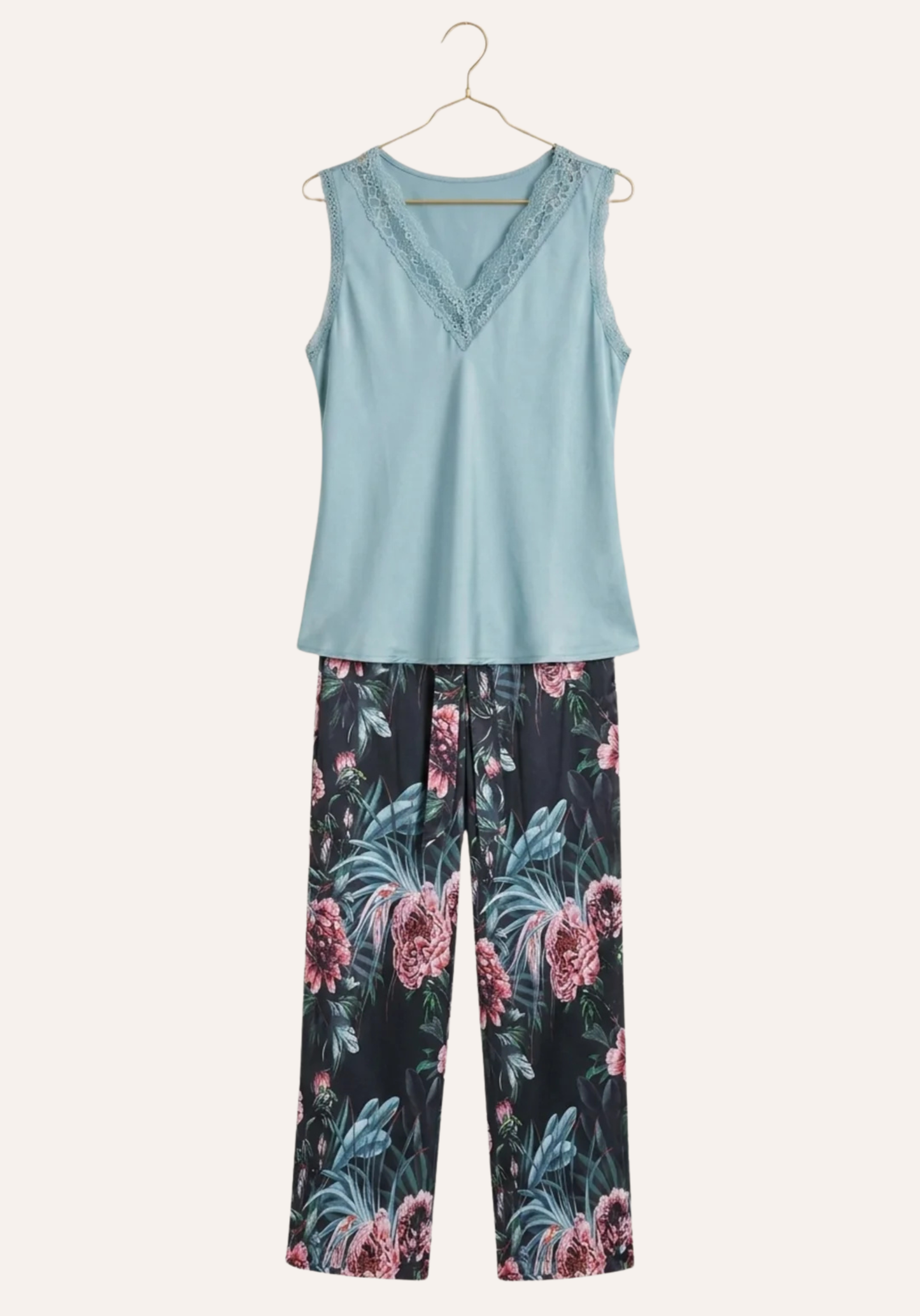 Sleeveless Satin Pajama