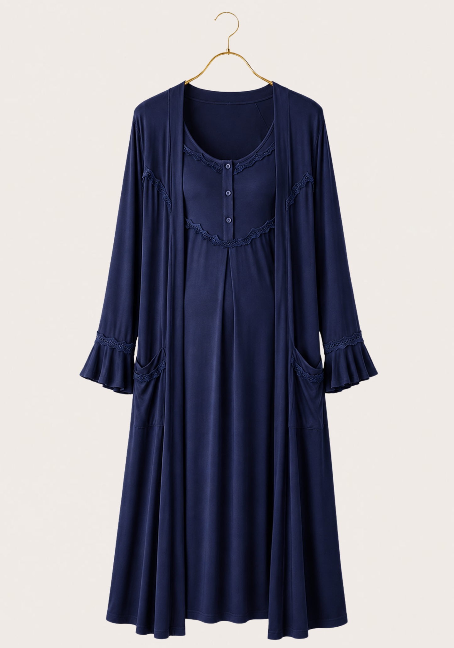 Maternal Long Robe Set