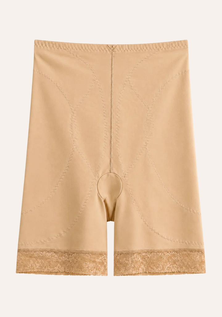 Corset: High Waist Shorts Corset With Lace Detail In The Bottom