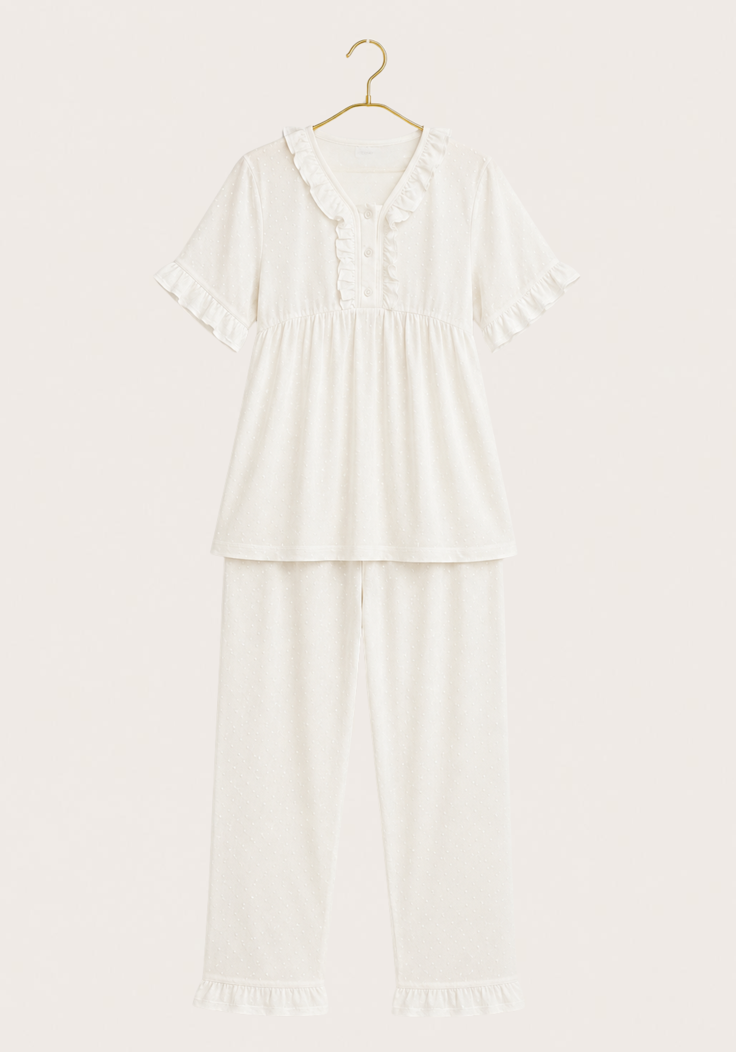 Maternal 3 Pieces Set : Pajamas With Robe