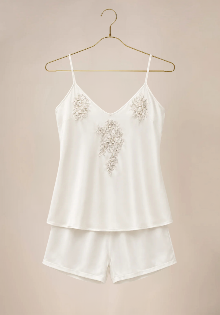 Set Of 6: Cami, Short, Short Sleeve Top, Pant, Long Nighty, Robe