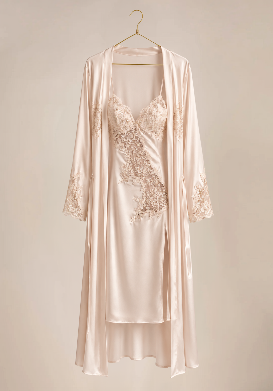 Set Of 6: Cami, Short, Short Sleeve Top, Pant, Long Nighty, Robe