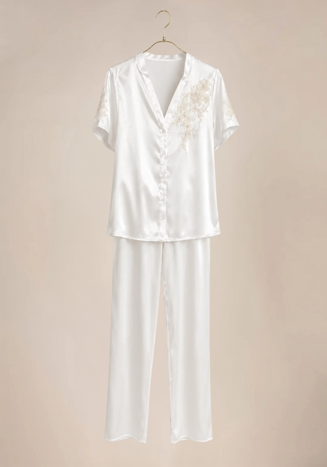 Set Of 6: Cami, Short, Short Sleeve Top, Pant, Long Nighty, Robe