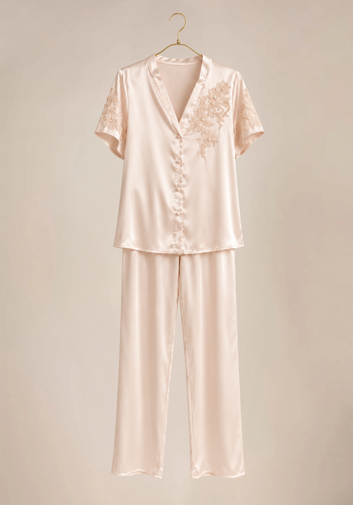 Set Of 6: Cami, Short, Short Sleeve Top, Pant, Long Nighty, Robe