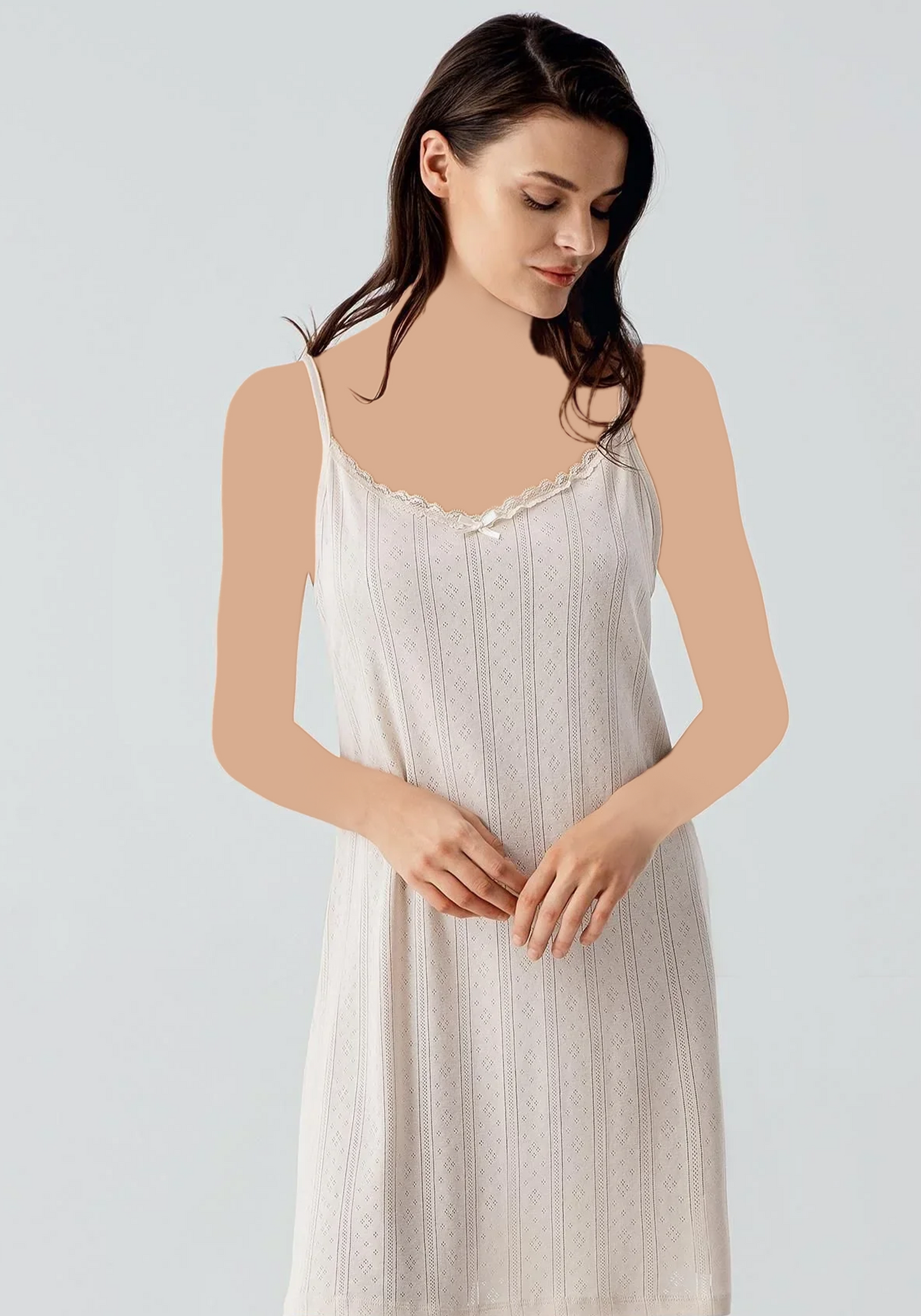 S&L Shoulder Strap Cotton Short Nighty