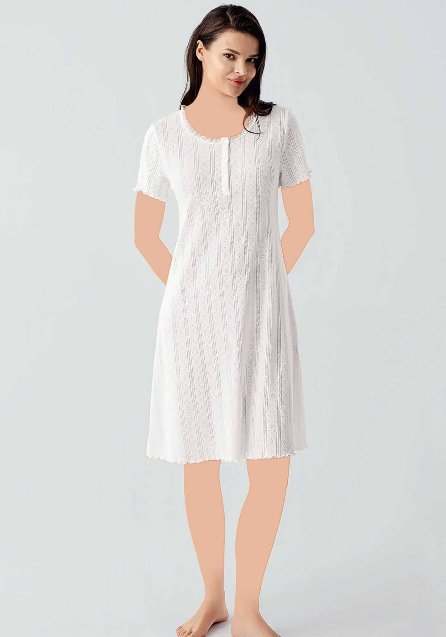S&L Short Sleeve Cotton Short Nighty