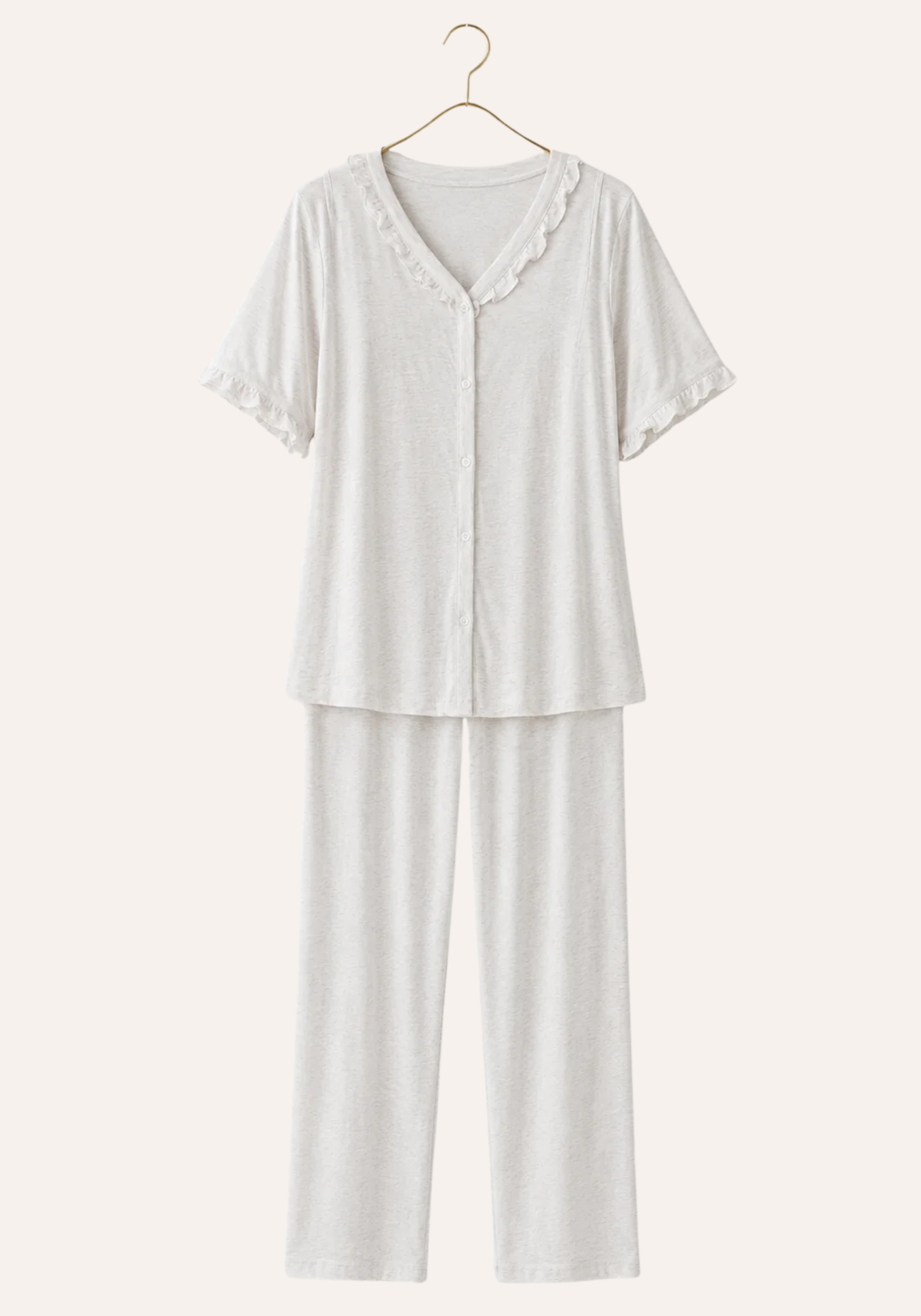 Buttoned Short Seeve Pajamas