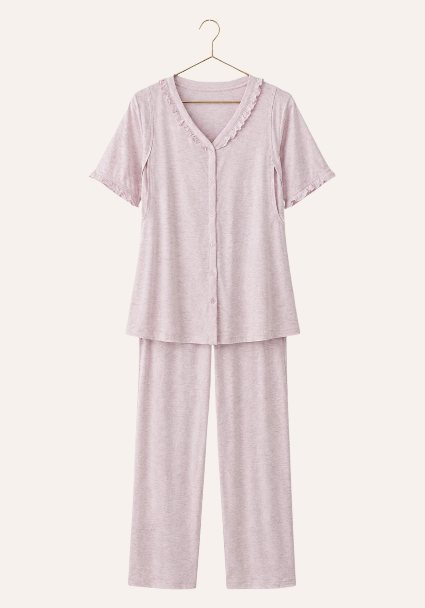 Buttoned Short Seeve Pajamas
