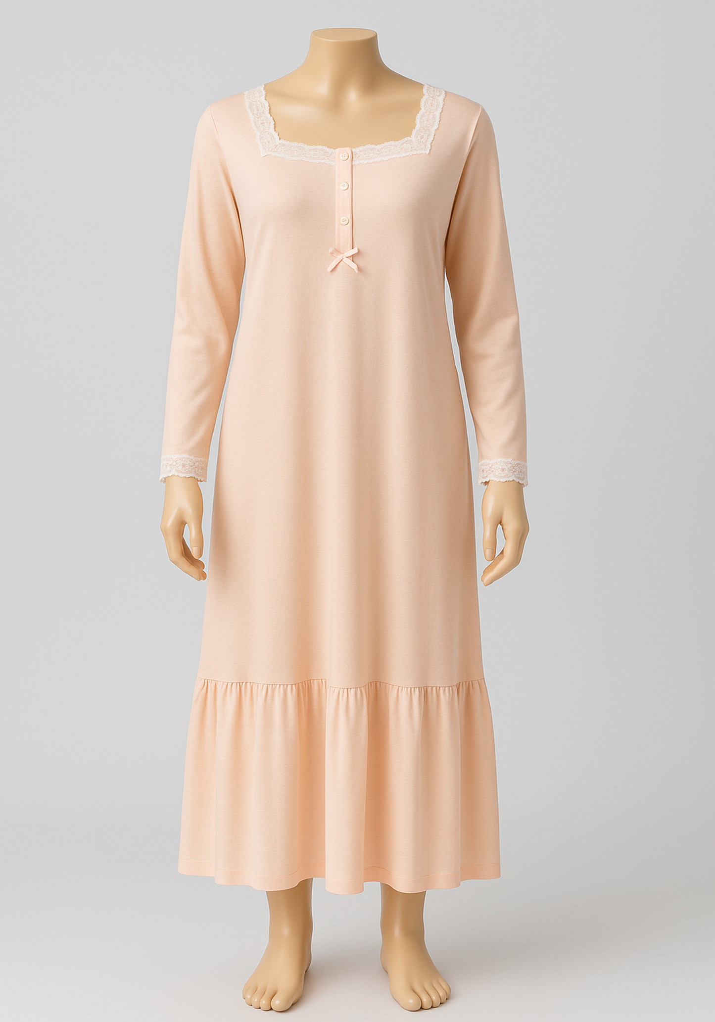 Plus Size Long Sleeve Long Gown