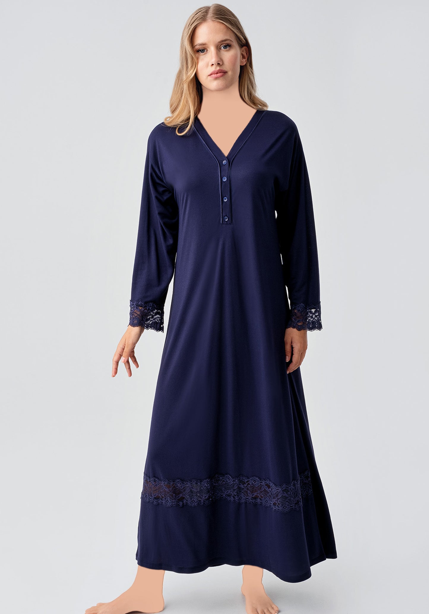Maternal Long Sleeve Long Gown