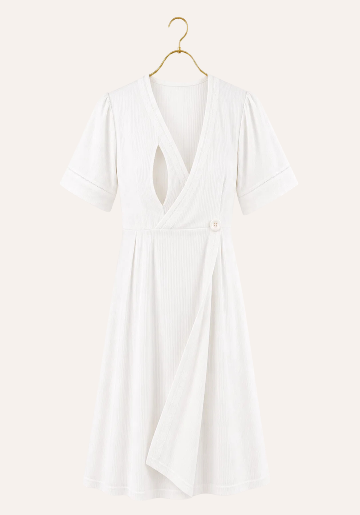 Maternal Robe Set: Short Sleeve Nighty And Short Robe