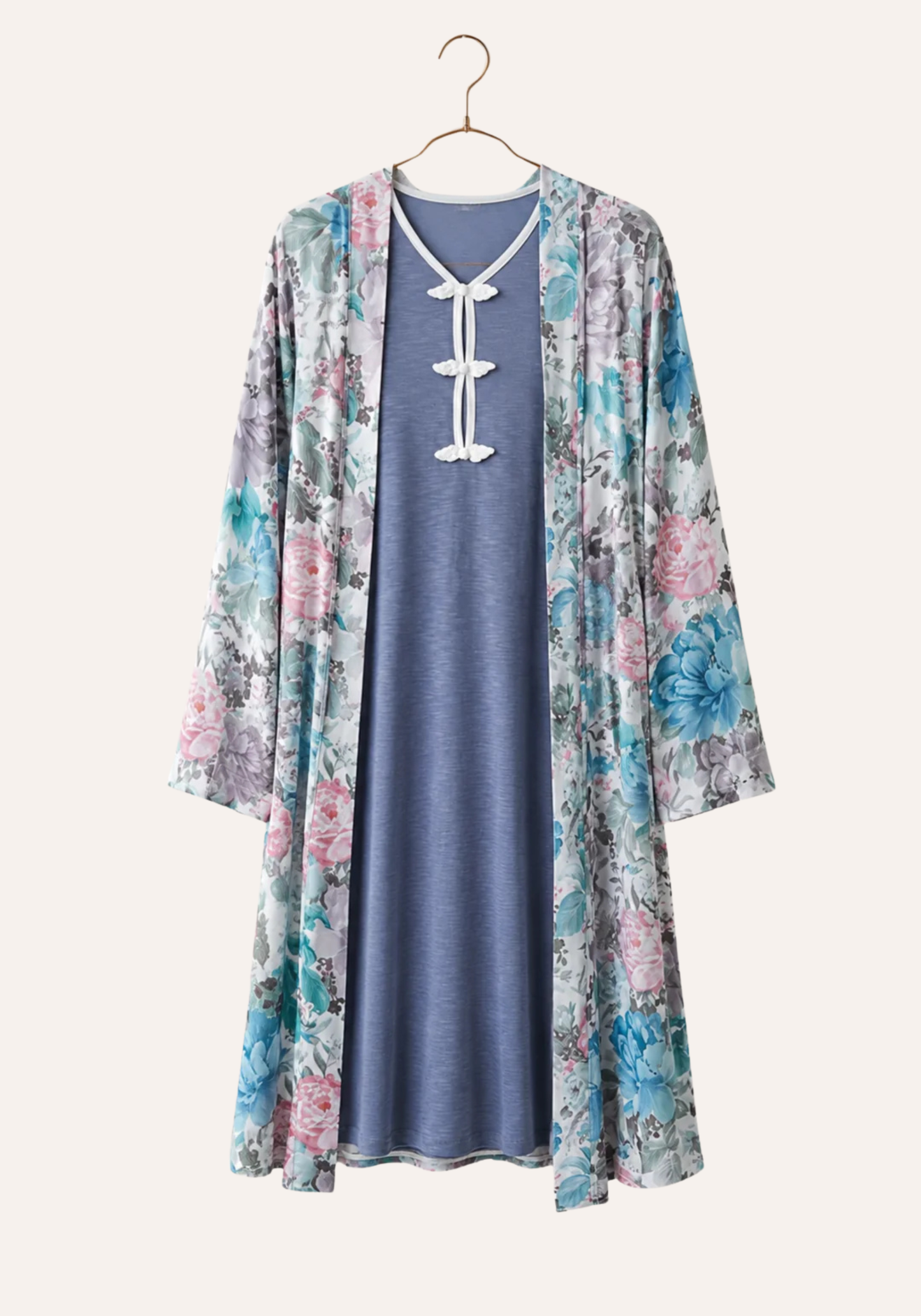 Maternal 2 Piece Short Robe And Short Nighty Set