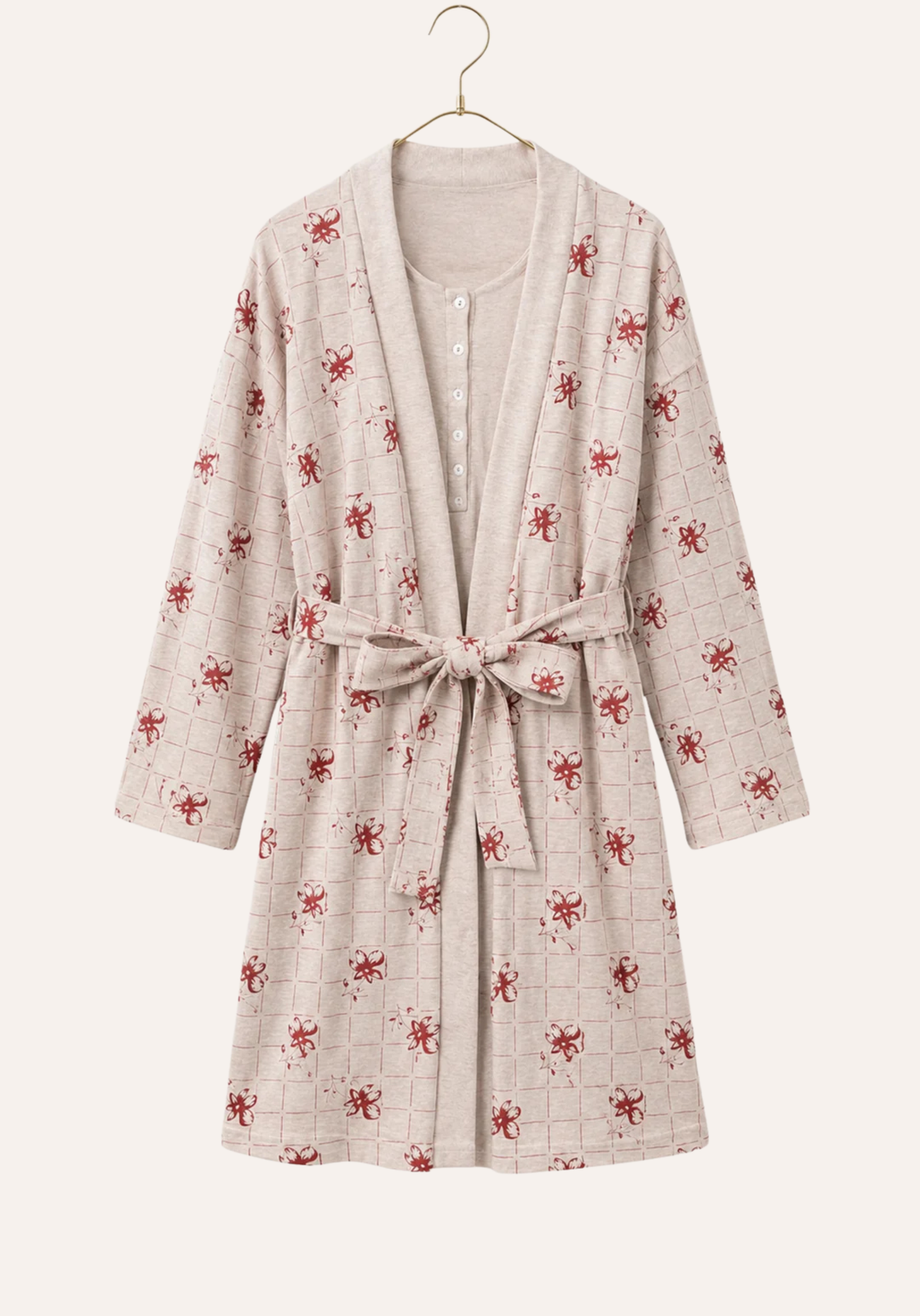 Maternal Long Sleeve Robe Set