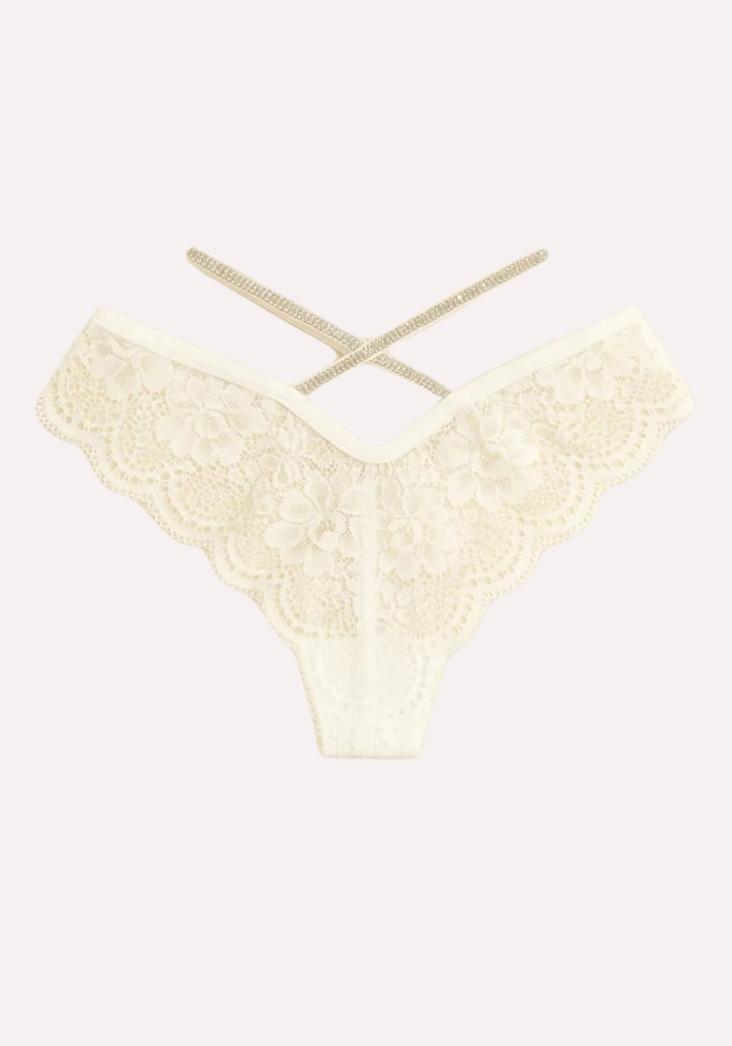 Front Back X-Strap V-Lace Panties