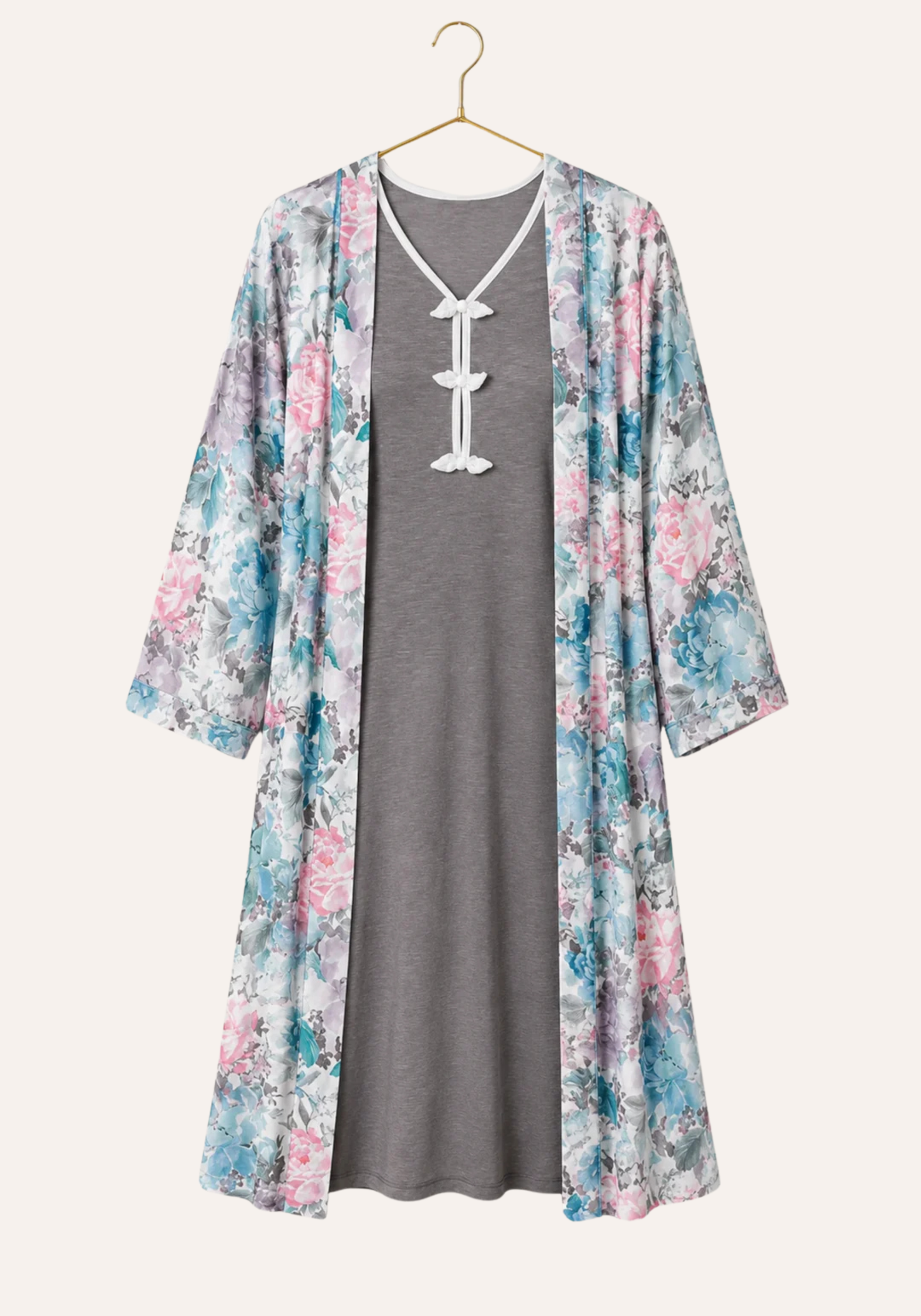 Maternal 2 Piece Short Robe And Short Nighty Set