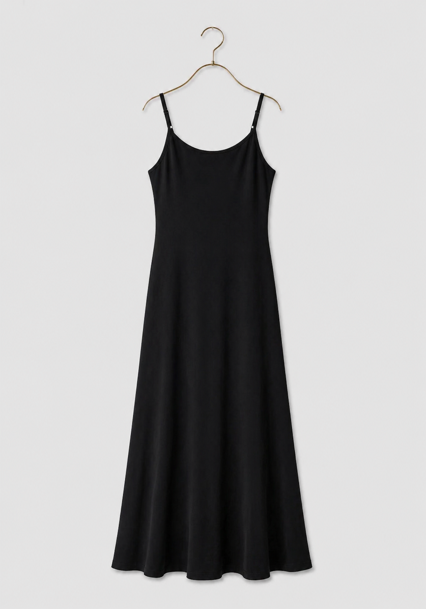 Basic Comfortable Viscose Lycra Shoulder Strap Soft Long Nighty