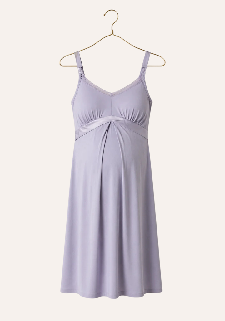 Maternal Plain Shoulder Strap Short Nighty (Viscose Lycra)