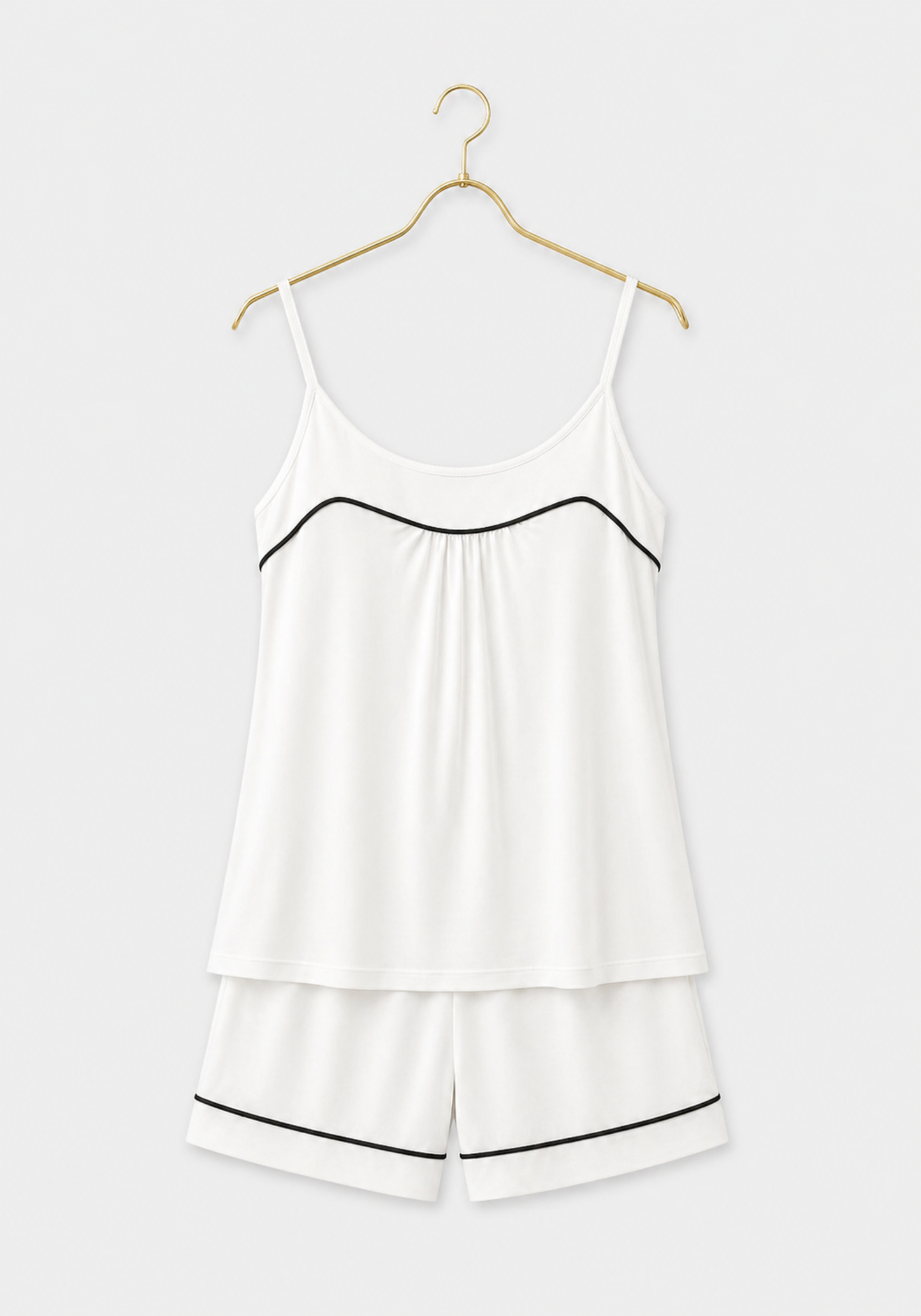 Plain Comfortable Viscose Lycra Shoulder Strap Soft Top And Short Set