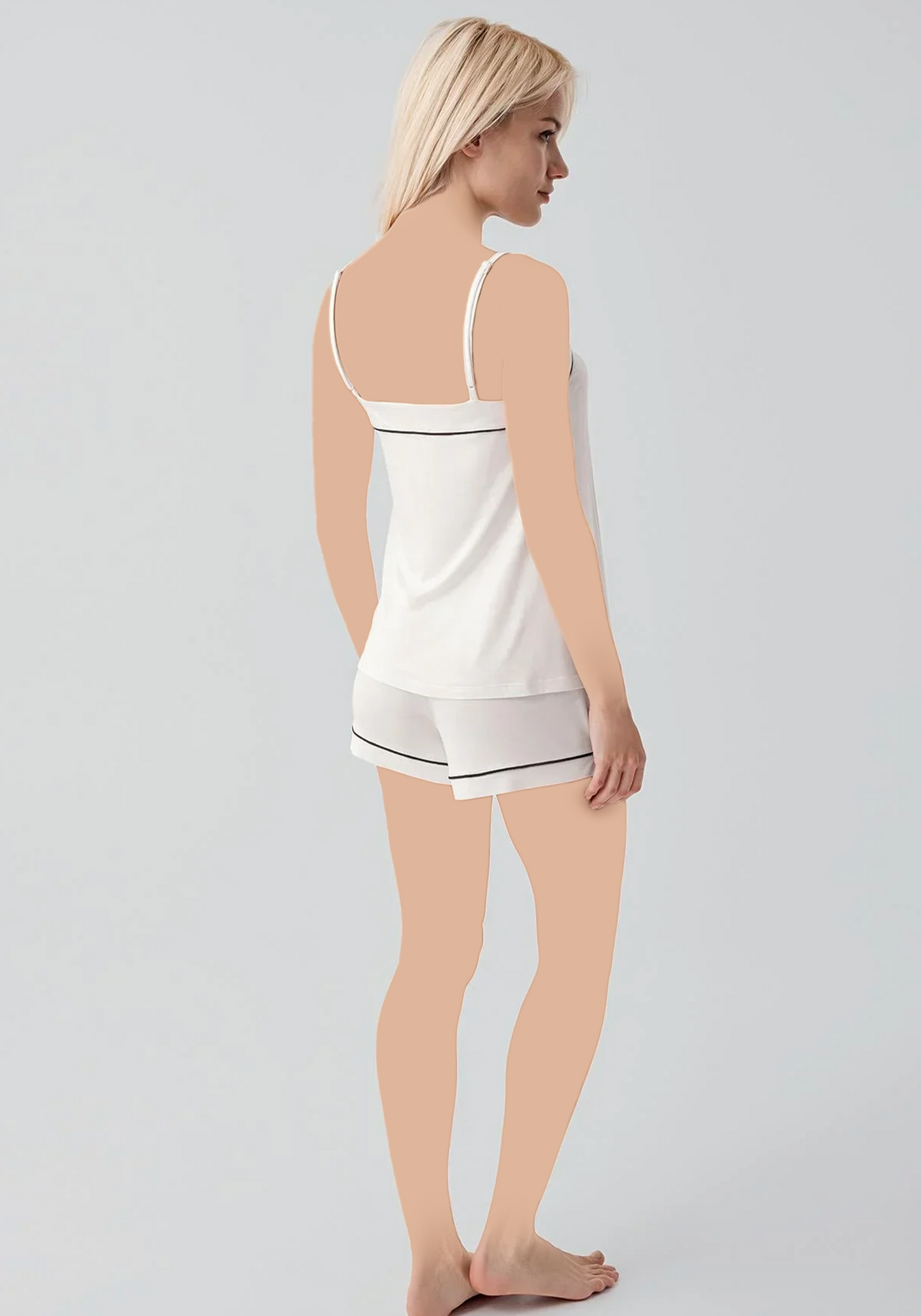 Plain Comfortable Viscose Lycra Shoulder Strap Soft Top And Short Set