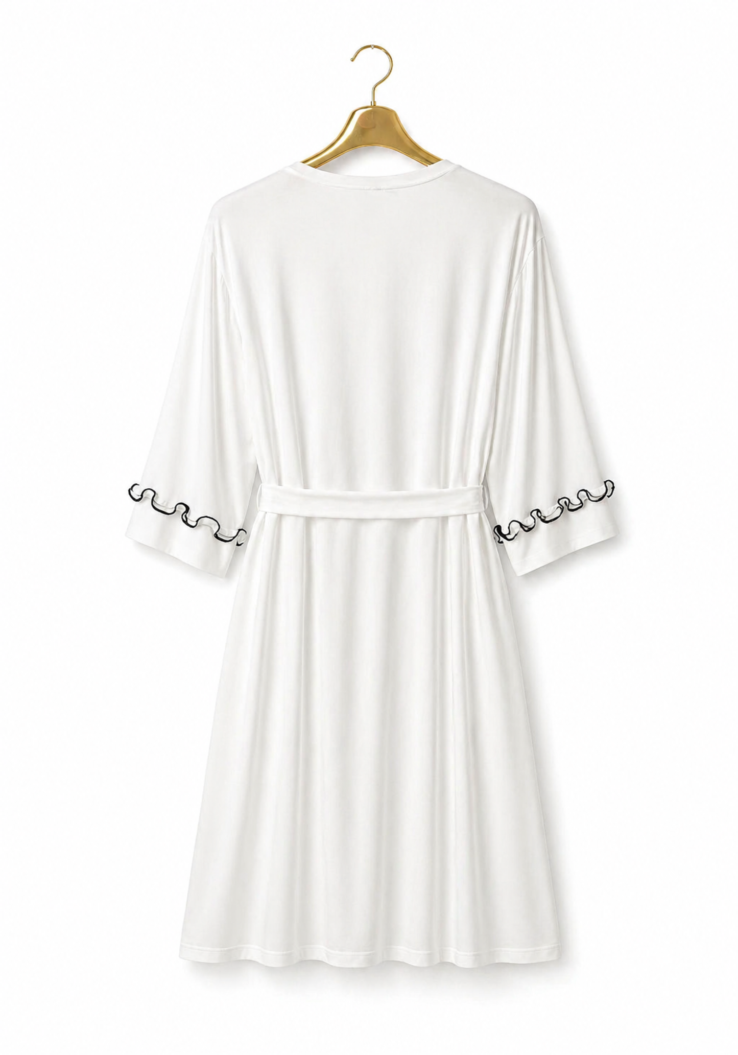 Plain Comfortable Viscose Lycra Shoulder Strap Soft Short Nighty And Robe Set