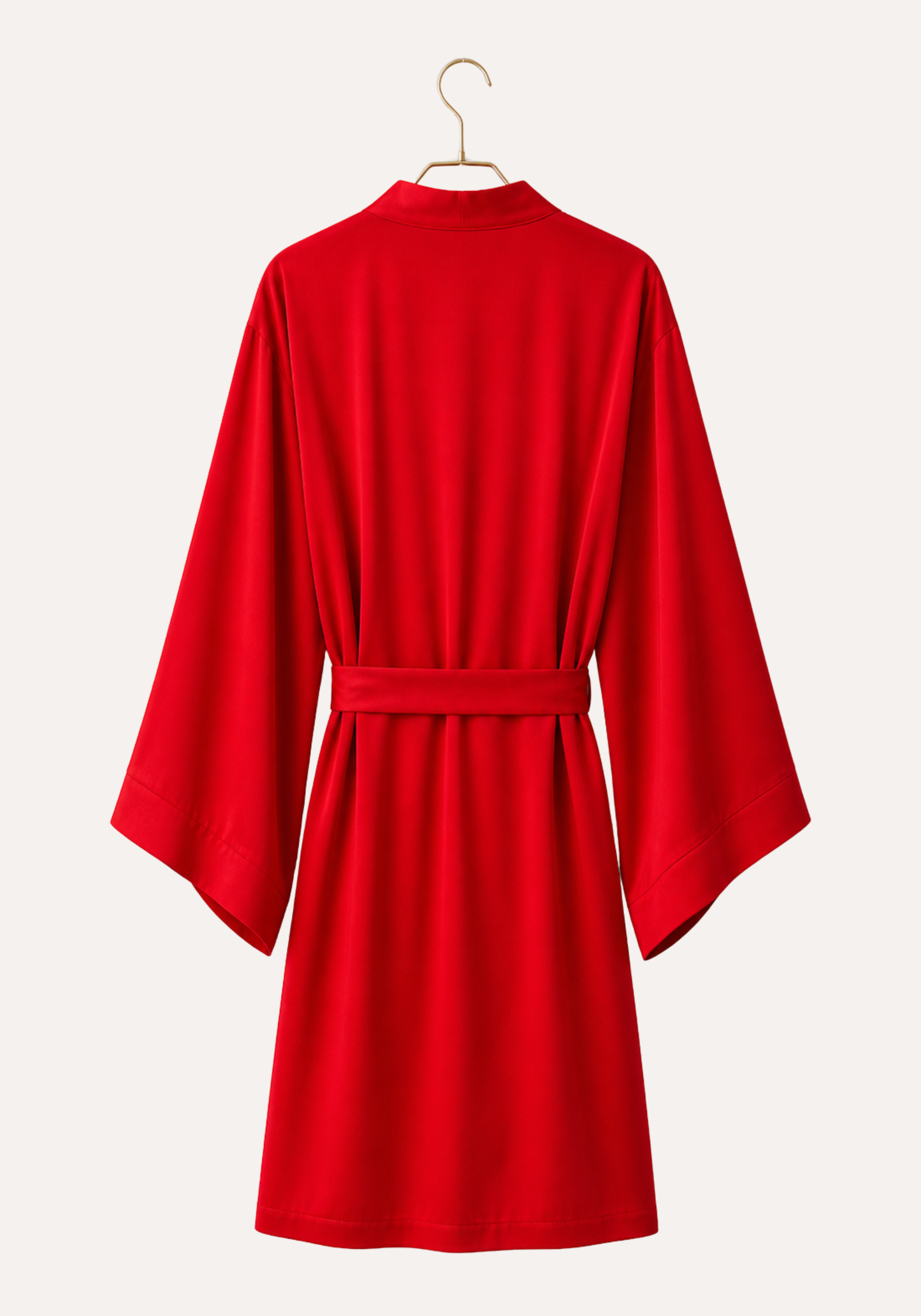 Plain Long Sleeve Short Nighty And Short Robe Set