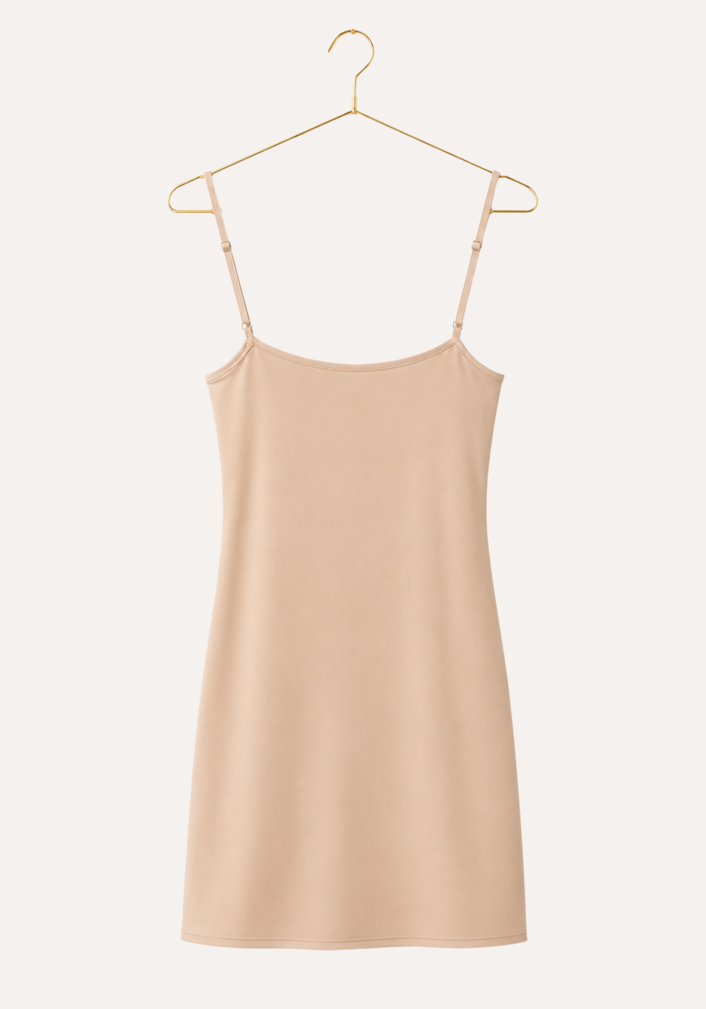 Underdress: Basic Plain Shoulder Strap Short Jupon Nighty (80% Polyamide 20% Lycra)