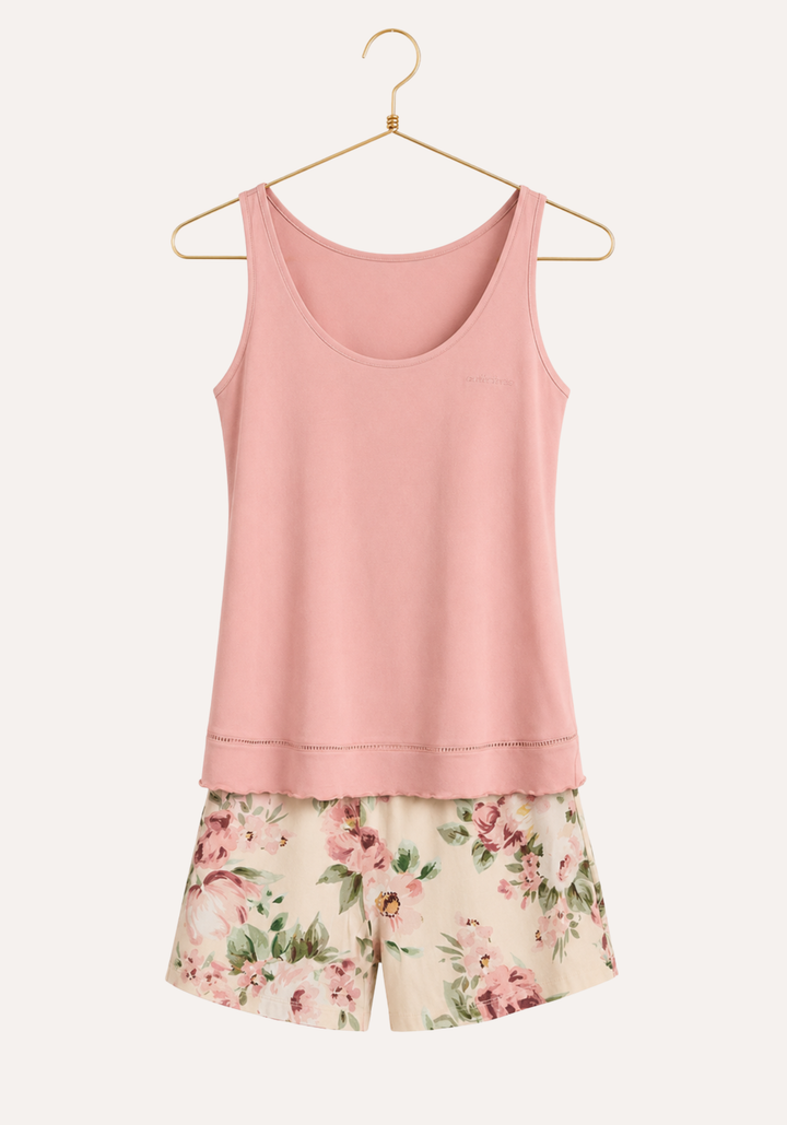 Short Set: Sleeveless Top And Shorts (Viscose Lycra)