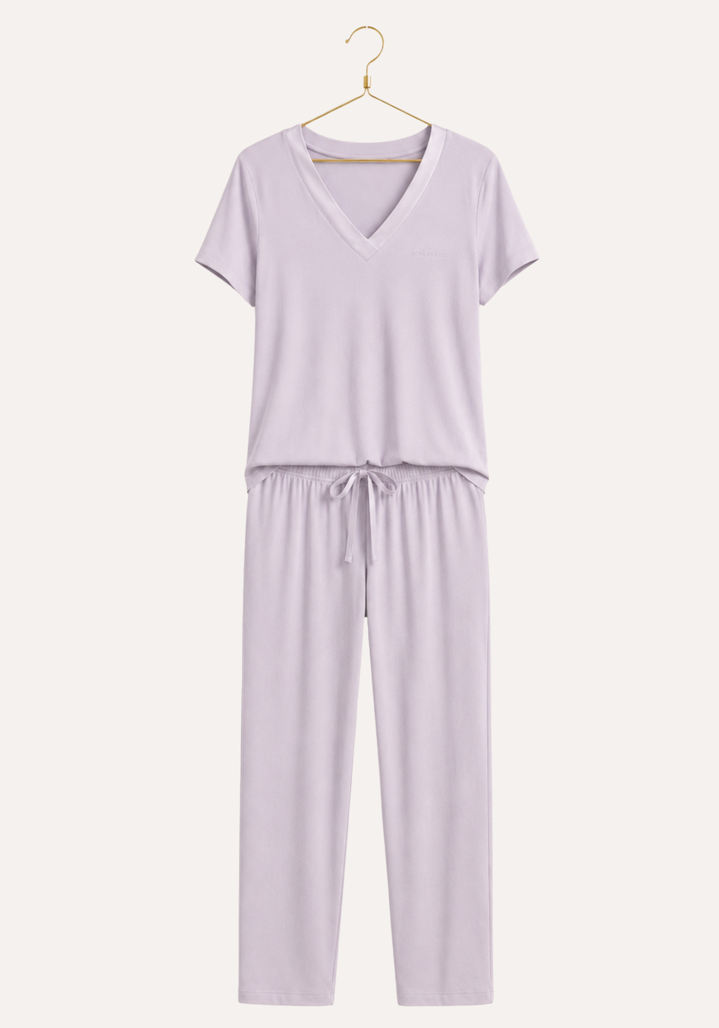 Pajamas: Short Sleeve Top And Pants (Viscose Lycra)