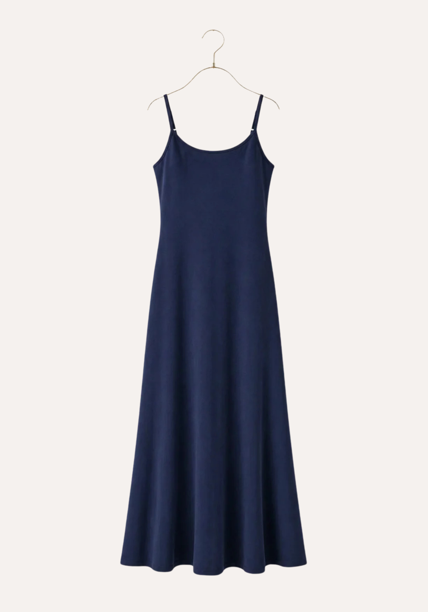 Basic Comfortable Viscose Lycra Shoulder Strap Soft Long Nighty