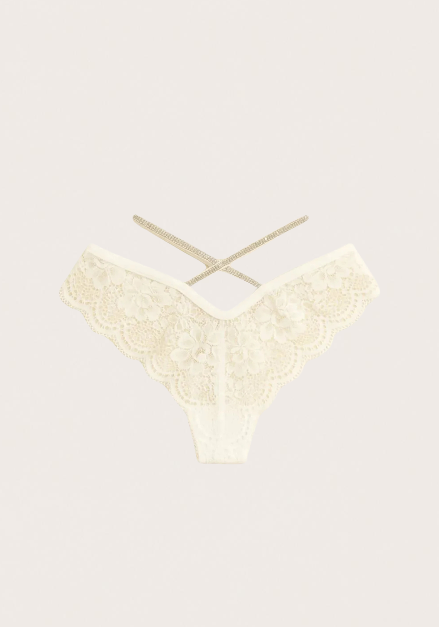 Front Back X-Strap V-Lace Panties