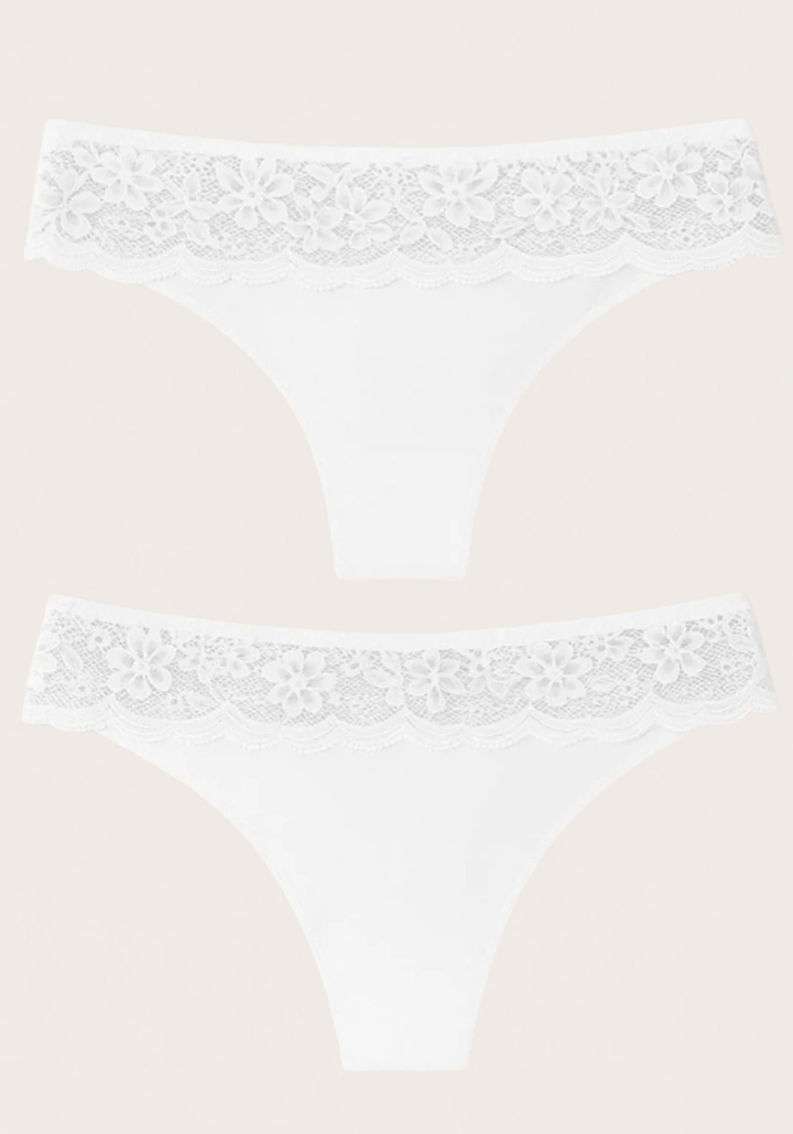 Laser Cut With Lace Detail Panties